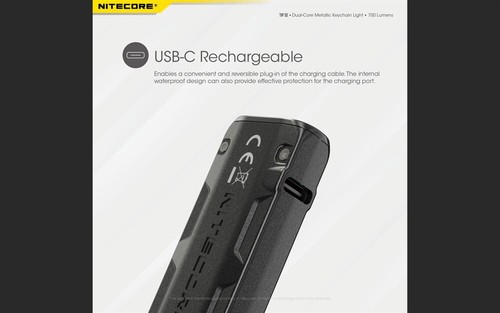 ~NUEVO~ Llavero recargable Nitecore Tip SE 700 lúmenes linterna EDC - Imagen 7 de 12