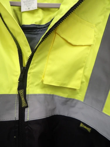 Yellow Workwear OccuNomix Collared Lined Jacket Coat Men's Size XL image 13