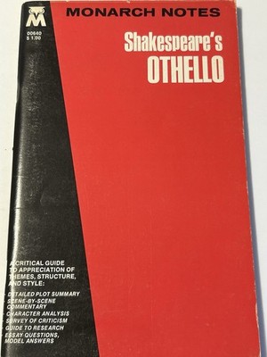 Monarch Notes & Critical Study Guides: Shakespeare's play, Othello 1964