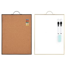 Small Cork Board Whiteboard Combination - 24" x 16" Total for White Board and...