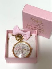 Unused My melody pendant pocket watch analog necklace type Women Sanrio official
