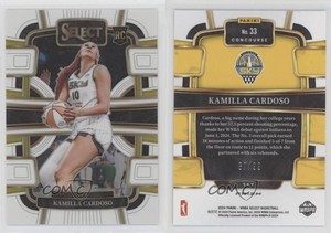2024 Panini Select WNBA Concourse White Prizm /99 Kamilla Cardoso #33 Rookie RC