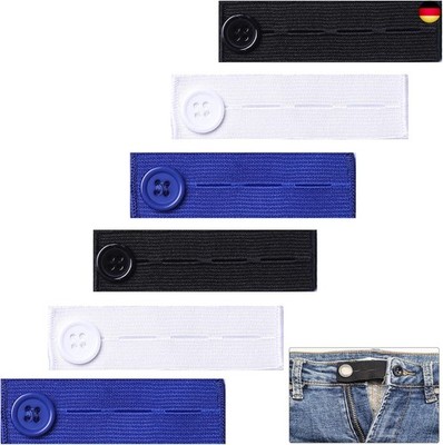 AXEN 6 Pieces Elastic Waist Extenders, Adjustable Wasitband Expanders, Button