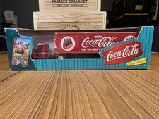 ERTL Coca-Cola Diecast Metal Bank Delivery Truck Trailer w/ Box Vintage Coke