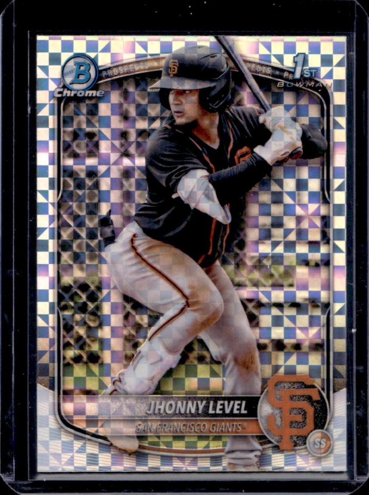 2025 Bowman Jhonny Level Chrome X-Fractor 1st #BCP-147 Giants