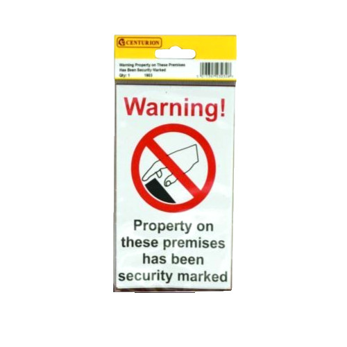 2 Warning Signs Vinyl Sticker and Inside Window Sticker Security 150mm x 95mm