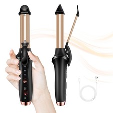 Cordless Rechargeable Curling Iron, USB Rechargeable 4000mAh Cordless Hair Cu...