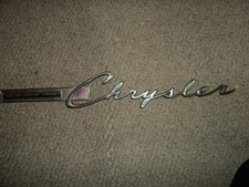 1965 Chrysler Newport Name Plate Emblem Badge Script Trim Metal 2526510 1965 Chrysler Newport Name Plate Emblem Badge Script Trim Metal 2526510
