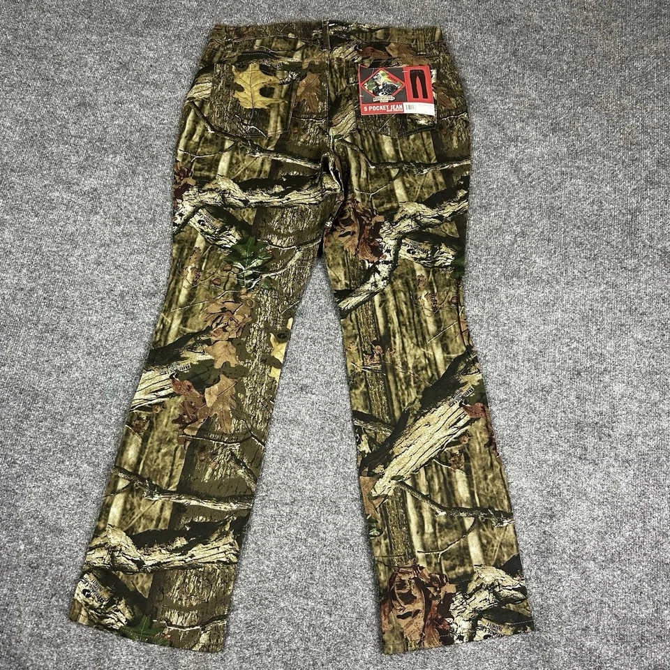 Mossy Oak Camo Jeans Womens 14 Stretch Hunting Pants 5 Pocket Break Up Infinity - Image 4 of 4