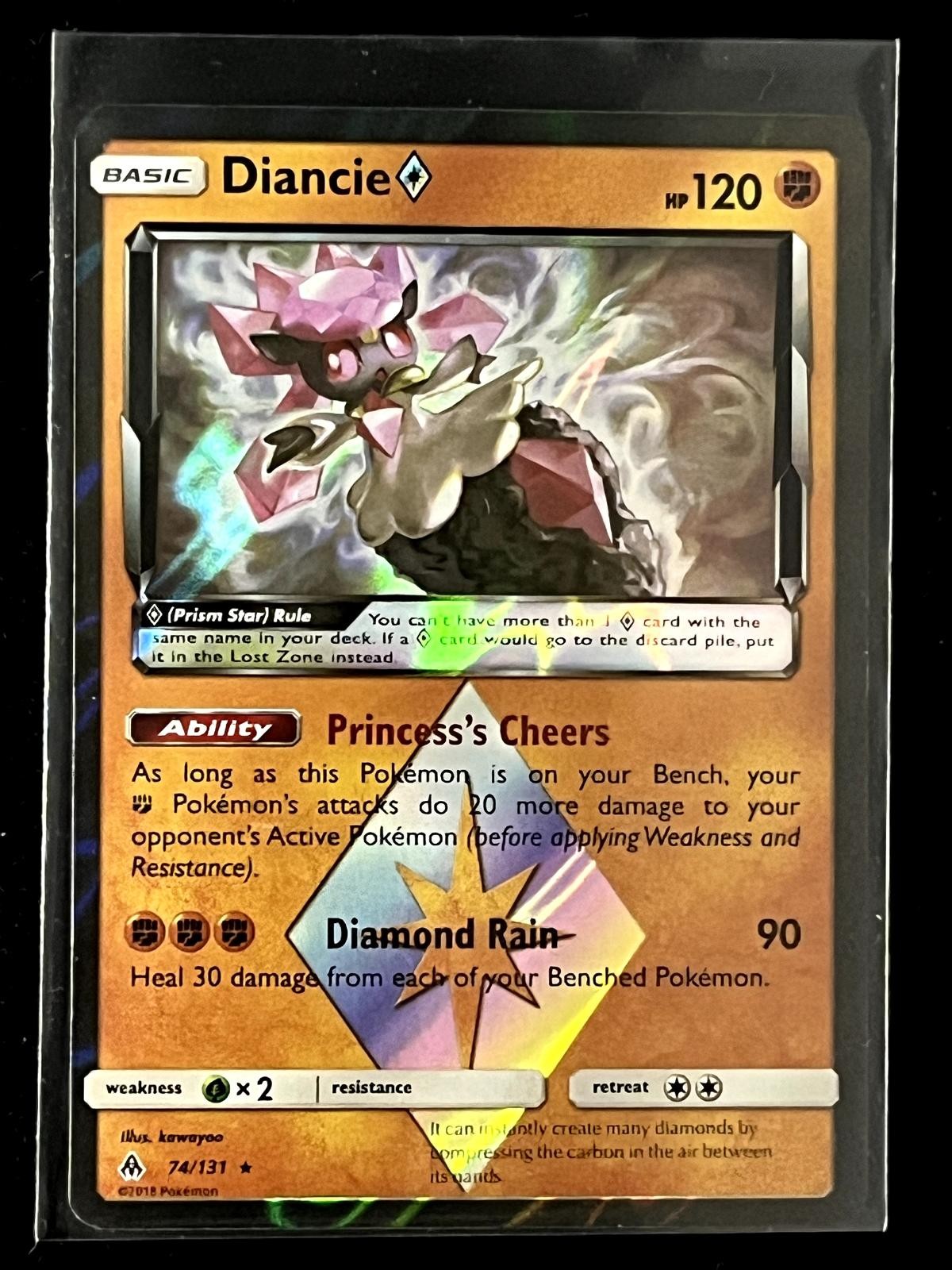 Diancie ◇ 74/131 Prism Star Rare Forbidden Light Pokemon Near Mint