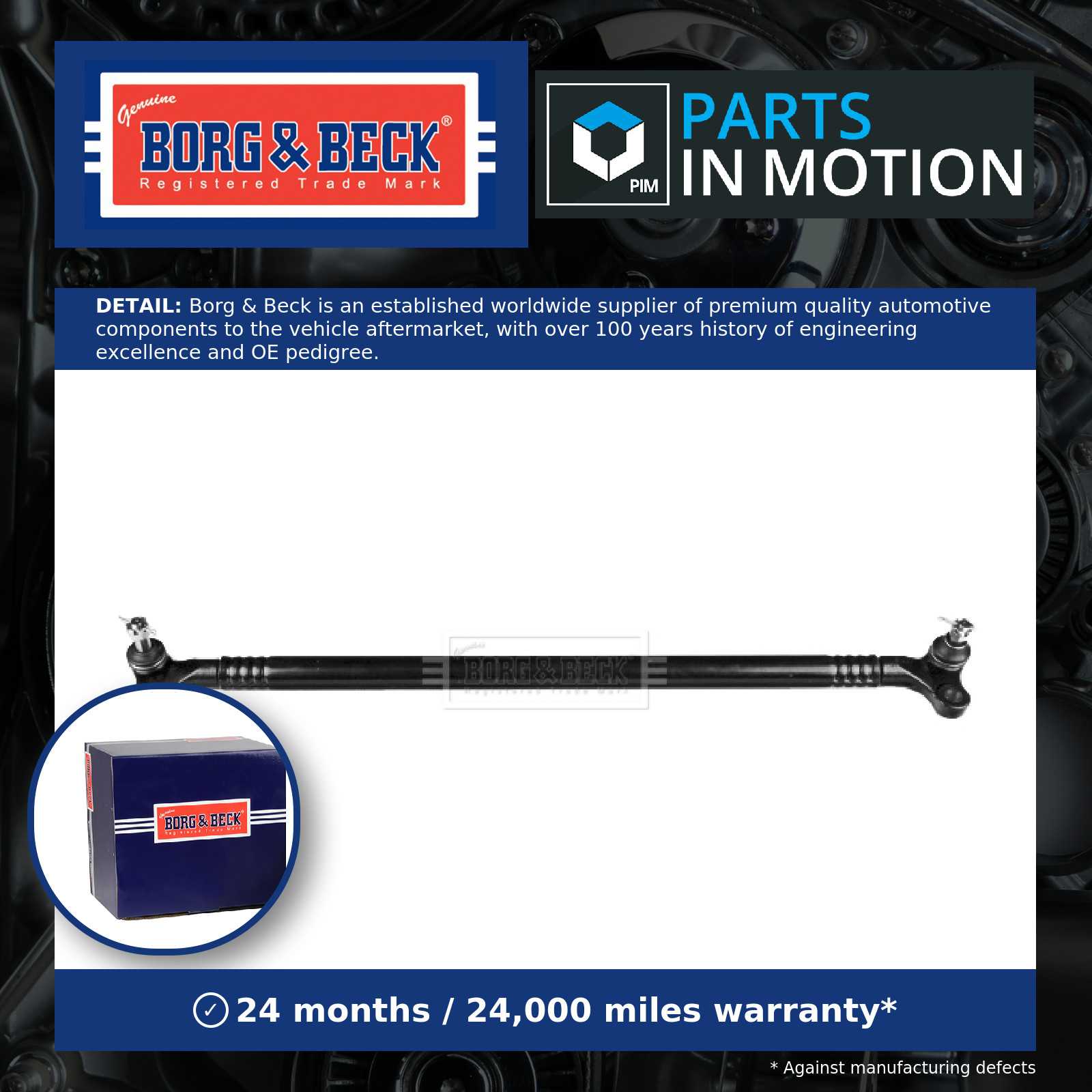 Centre Rod Assembly BDL6936 Borg & Beck 485600F000 485600F400 Quality Guaranteed