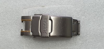 Pulsar Original Replacement Stainless Steel Titanium Buckle Clasp 18mm