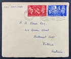 1951 UK Festival Of Britain FDC First Day Cover To Australia Bottom-Opened