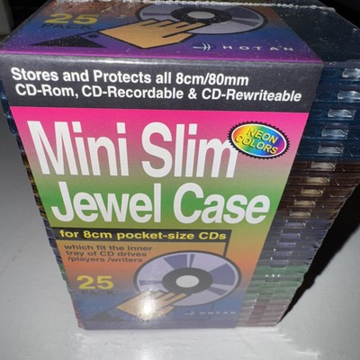 KHypermedia Slim Jewel Cases for 8-cm Mini CDs (25-Pack) Vintage New