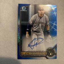 2022 Bowman Chrome Antonio Pinero 1st Prospect Auto Blue Mojo Refractor /150 293