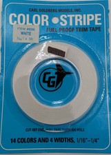 Carl Goldberg Models 696 White Color Stripe Fuel-Proof Trim Tape
