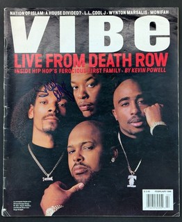 Snoop Dogg Signed 1996 Vibe Magazine Death Row Dr Dre Tupac AUTO BAS COA