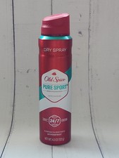 Old Spice Pure Sport Deodorant Dry Spray, 4.3 oz, Exp: 08-2027
