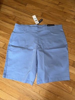 Alfred Dunner Classic Pull On Allure Tummy slimming Capri/Shorts Blue 20 W NWT