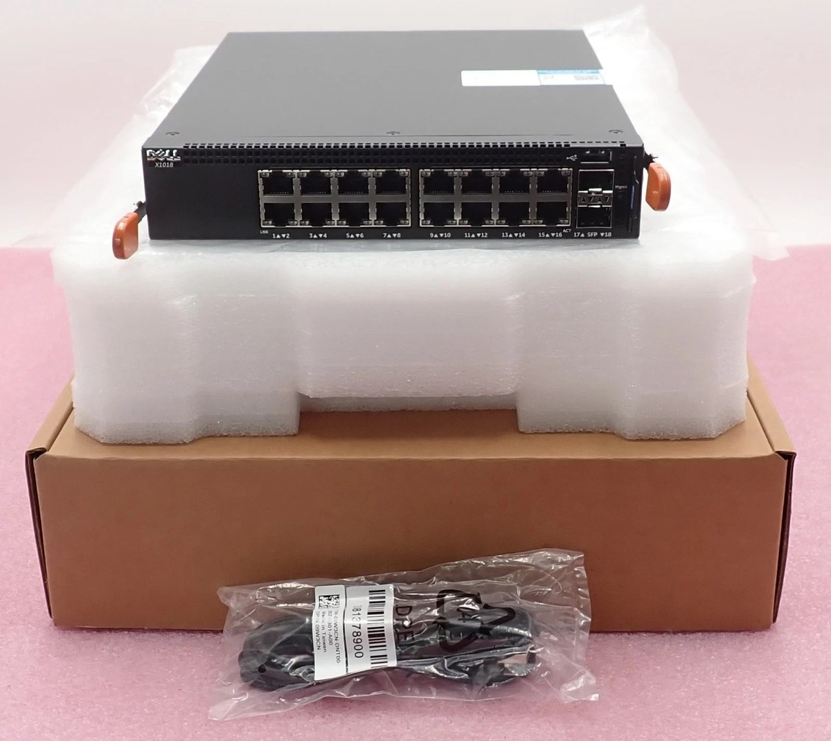 d*7様 switch 2018年製 NEW Dell Networking X1018 16x 1GbE RJ45 + 2x 1GbE SFP Web Managed