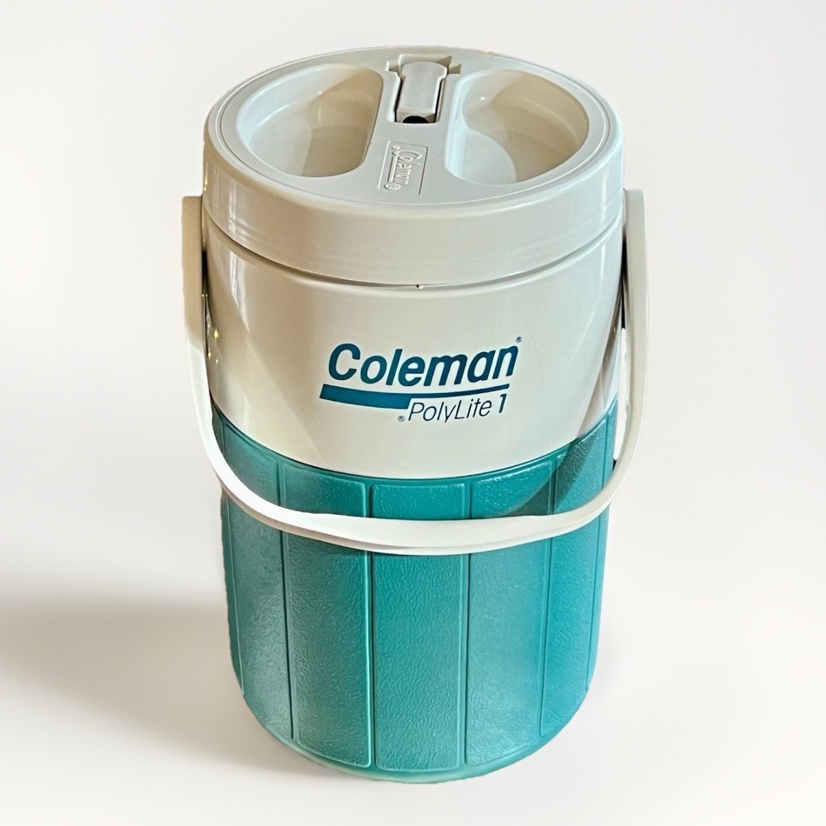 VTG Coleman PolyLite 1 Gallon Water Jug Cooler Teal/White Model
