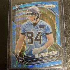 2025 Panini Prizm Gunnar Helm #359 Rookie Blue Wave Prizm Tennessee Titans