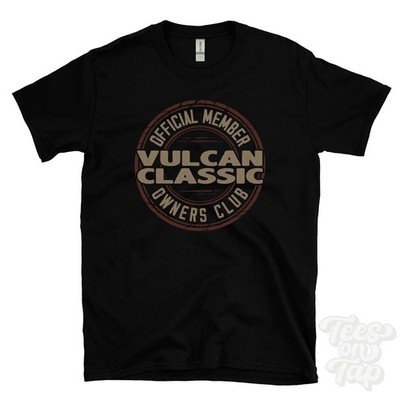 OFFIZIELLES MITGLIED VULCAN CLASSIC OWNERS CLUB T-SHIRT Motorrad Biker Retro Logo