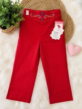 Vintage Garanimals Girls Red Embroidered Pants 6X USA Made NWT Deadstock