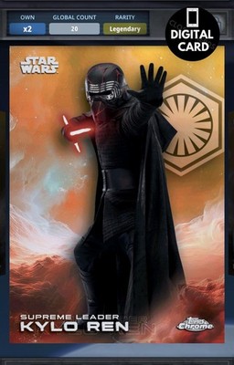 50cc KYLO REN GOLD BASE - TOPPS CHROME 25 LEGENDARY Star Wars Card Trader