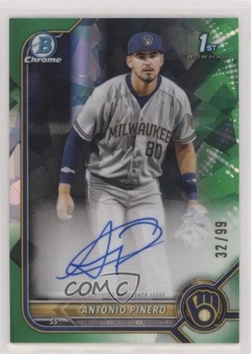 2022 Bowman Chrome Green Atomic Refractor 32/99 Antonio Pinero #CPA-AP Auto 0s9t