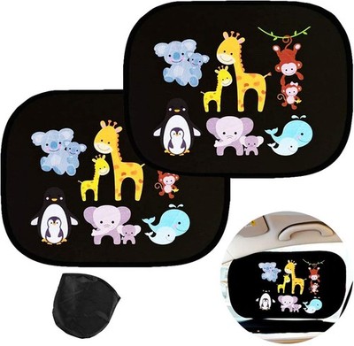 Sonnenschutz Auto Baby mit UV Schutz 2 Stück Sonnenschutz Auto Kinder 45x36cm