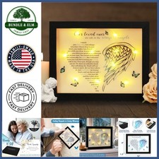 LED Shadow Box Sympathy Gift with Angel Wings for Remembrance of Loved Ones