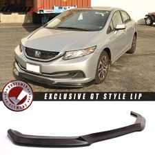 Fits 13-15 Honda Civic Usdm Gt Style Front Bumper Lip Unpainted Spoiler Pu Kit Fits 13-15 Honda Civic Usdm Gt Style Front Bumper Lip Unpainted Spoiler Pu Kit