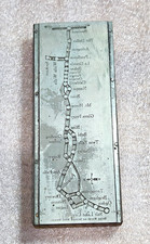1920s "SALT LAKE CITY UT to PORTLAND OR" Route 30 Highway Map Letterpress Block