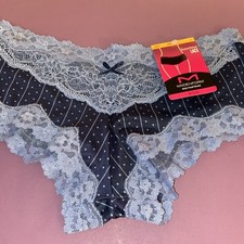 NEW MAIDENFORM BLUE HIPSTER W LACE /Size SMALL / Size 5/ MSRP 13