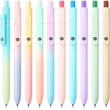 Pens, 10 Pcs 0.5mm Quick Dry Black Ink Fine Point Smooth Writing Pens High En...