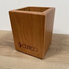 CUTCO Utensil Kitchen Tool Holder Storage Box Wooden Honey Oak 4x4x5” Made USA