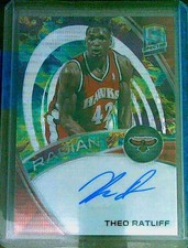 Theo Ratliff Basketball Panini #RS-TRL Radiant Signatures AUSN Atlanta Hawks