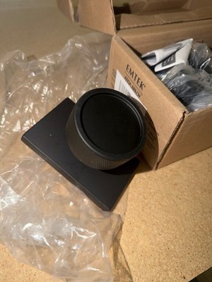 Emtek 5112US19 Passage Conical Knob with Rectangular Rosette - Flat Black