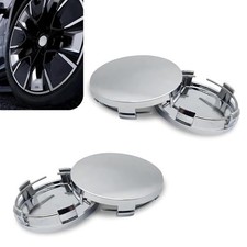 Car Wheel Center Cap, 2.36" OD 2.2" ID Wheel Center Hub Cap Cover, 4 PCS Silver