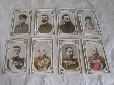 Chromokarten Guerin Boutron Schokolade Paris russische Figuren vor Revolution 1890er