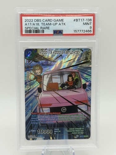Dragon Ball Super Card Game Android 17 & 18 Team-Up Attack BT17-136 PSA 9