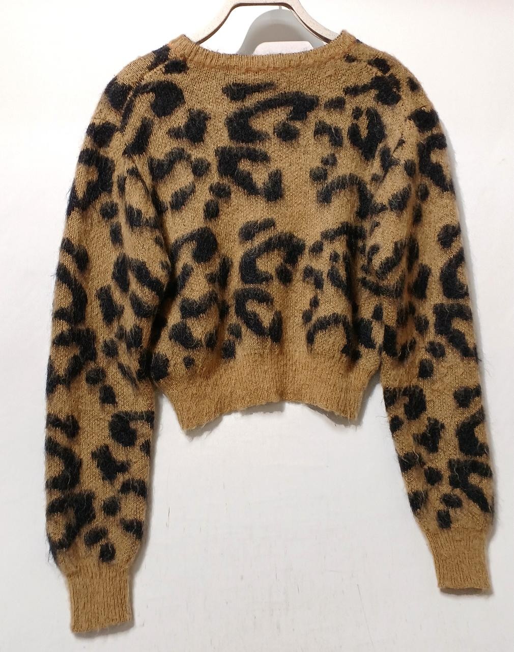 TOGA PULLA Leopard Pattern Knit Wool Stained Desi… - image 2