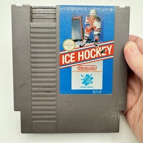 Cartucho de juego aut&eacute;ntico de hockey sobre hielo Nintendo NES sin manual no probado