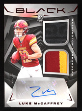 2024 PANINI BLACK LUKE McCAFFREY ROOKIE SIGNATURE MATERIALS AUTO #RSM28 #/15 RPA
