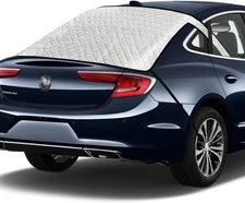 IC ICLOVER Car Rear Windshield Cover, 4-Layer For Sedan, Silver - Sedan 