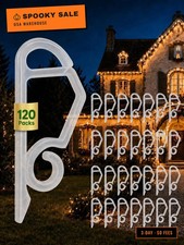 120 Pack Christmas Light Clips, Outdoor Gutter Hooks