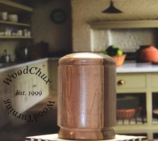 Salt Shaker For Pepper Mill Black Walnut Wood Wooden Handmade SEE VIDEO 935