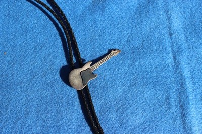 Naldo Sterling Guitar Bolo Tie, Crazy Cool