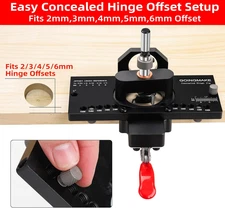 Metal Concealed Hinge Jig with Quick Clamp and Dust Vacuum Adapter Concealed ...